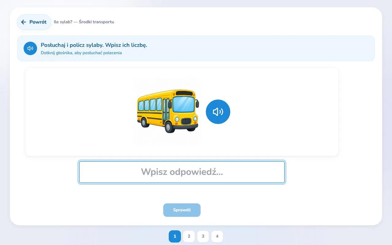 Wpisz odpowiedź — Analiza i synteza- przykładowe ćwiczenia